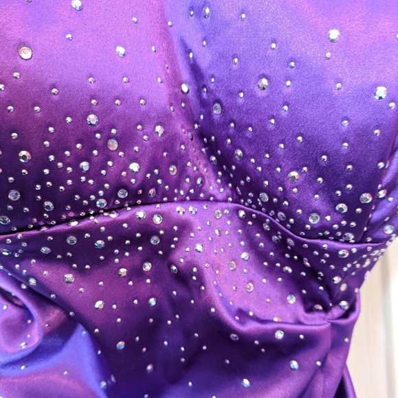 Prom / sweet 16 purple mermaid dress / gown - Picture 5 of 8